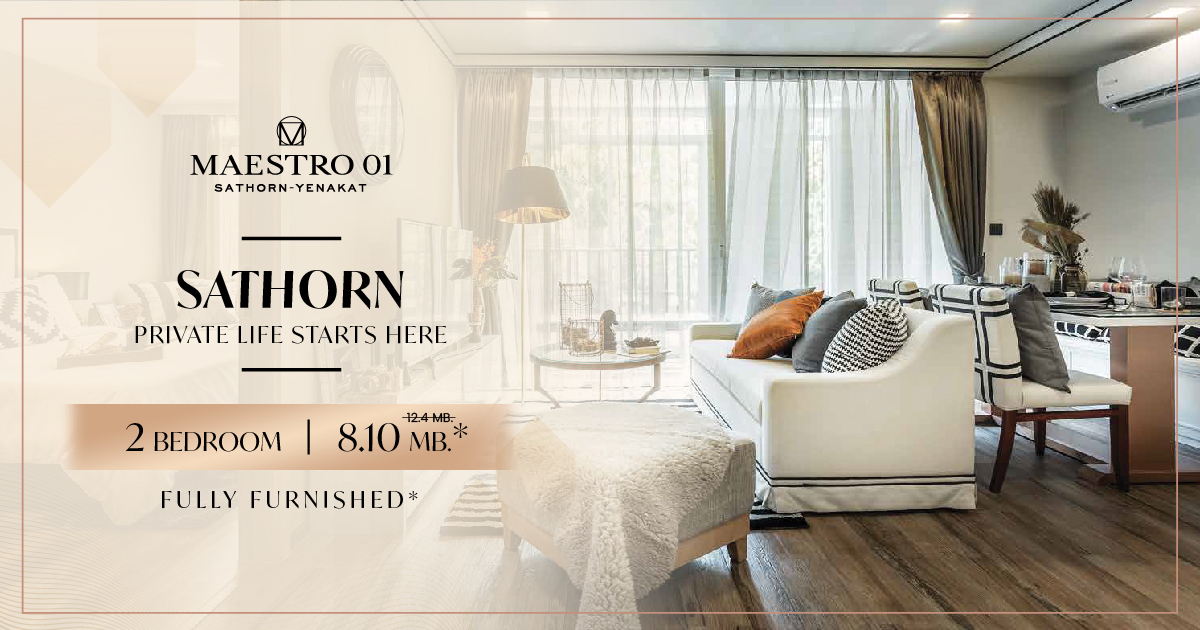 Modern 2-Bedroom Condo in Sathorn, Bangkok